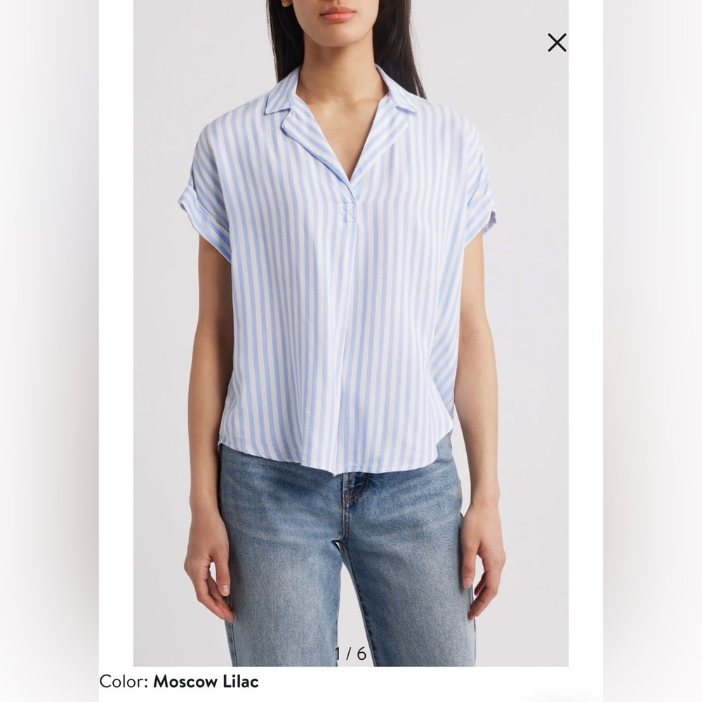 Beachlunchlounge Deni Stripe Shirt, size M